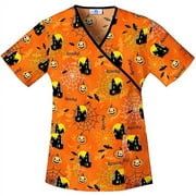 Women's Mock Wrap Moonlight Manor Scrub Top