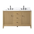 thumbnail image 2 of Vanity Art 54" Bathroom Vanity with Sinks and Engineered Marble Top, Freestanding Storage Cabinet with 2 Drawers, 2 Shelves and 1 Flip Down Tray, 2 of 8
