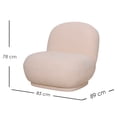 thumbnail image 2 of Ilios Innova | Sillón Individual Moderno Pacha Beige con Diseño Curvo Orgánico, Tapizado Suave, Estilo Minimalista y Contemporáneo., 2 of 9