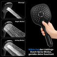 thumbnail image 2 of High Pressure Shower, Three Mode Water On/off Button, Black Hand Shower, 2 of 5