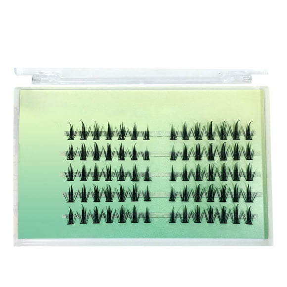 Pestañas postizas en racimos con tallo fino de 14 mm, pestañas individuales naturales y suaves, reutilizables, hipoalergénicas, para extensiones de pestañas DIY, salón de belleza en casa