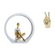 thumbnail image 1 of Figura De Niña, Estatua De Mujer, Centro De Mesa, Dormitorio, Regalo Para Lectores, Estantería, Escultura Abstracta De Granja, Gesto De Mano Con Dedo, Estatuas De Escritorio, Escultura De, 1 of 8
