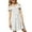 White, variant on Arshiner Girls' Dresses Ruffle Sleeve Cold Shoulder Boho Hawaii Sun Dress