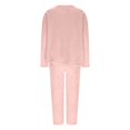 thumbnail image 6 of Lovskoo Women's Cute 2 Piece Pajamas Outfit Fuzzy Fleece Solid Color Pajama Set Soft Warm Sleepwear Loungwear B-Pink, 6 of 8