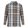 thumbnail image 4 of FDGIU Men's 2025 Plaid Flannel Shirt - Long Sleeve Button Down, Classic Pocket Casual Fall Top, 4 of 4