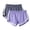 #348-Purple, variant on Workout Shorts for Woman, with Elastic Waistband and Color Block Design, Breathable and Comfortable for Summer, Gym, Travel and Daily Wear