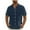 Dark Blue, variant on Mens Button Down Shirts Short Sleeve V Neck Cotton Linen Dress Shirts Stretch Summer Vacation Beach Casual Lightweight Tees Tops S-2X Khaki