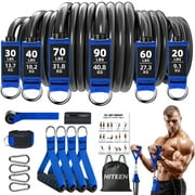 310lb Heavy Duty Resistance Bands Set for Home Workout, Exercise Bands For Strength Training, Physical Therapy, Resistance Bands with Handles, Door Anchor, Legs Ankle Straps