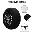thumbnail image 2 of Goofa Vibrant Field Of Blossoms Pattern Universal Tire Cover for Jeep, SUV, Truck, and Trailer – Waterproof, UV-Resistant,Easy to Install, Fits 14"-17" Tires-14 inch, 2 of 6