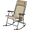 Beige, variant on 26in Rocking Chair Outdoor Zero Gravity Folding Chairs Rocking Chairs Foldable Outdoor Reclining Lounge Chair for Outside Lawn with Cupholder/Pillow Ergonomic Design for Rest, Black