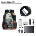 thumbnail image 6 of Haiem Moon Flower White Owl Backpack - Stylish and Durable 15-inch Laptop Backpack with Waterproof Oxford Fabric, 6 of 8