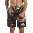 thumbnail image 1 of Balery Steampunk Squirrel Pilot Traje de Baño Estilo Hawaiano para Hombre, Shorts de Secado Rápido con Bolsillos-Small, 1 of 6