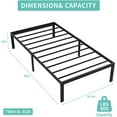 Reliancer 2 Pack Twin XL Bed Frame 14 Inch Platform Frame with Heavy