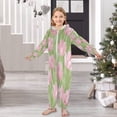 thumbnail image 6 of RMDQTR Ultra-Soft Crystal Velvet One-Piece Pajamas/Loungewear Blush Tulip Meadow, 6 of 8