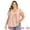 Pink, variant on Women's Plus Floral Tie Neck Blouse with Ruffle Sleeve 1X Black