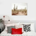 thumbnail image 4 of GOSMITH  Framed Canvas Print Wall Art Retro Vintage Desert Cactus Landscape Nature Wilderness Photography Modern Rustic Colorful Multicolor for Living Room, Bedroom, Office Natural, 4 of 4