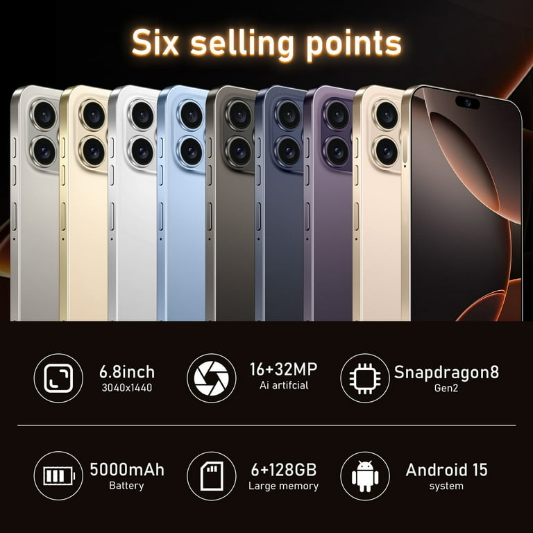 GAMAKOO G16 Pro Max 5G Dual SIM 6GB+128GB 6.8Inch Unlocked