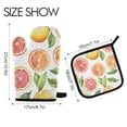 thumbnail image 2 of Yayeee Oven Mitts and Pot Holder Set of 4 Heat Resistant Kitchen Gloves Baking Hot Pad, Candy Orange, 2 of 5