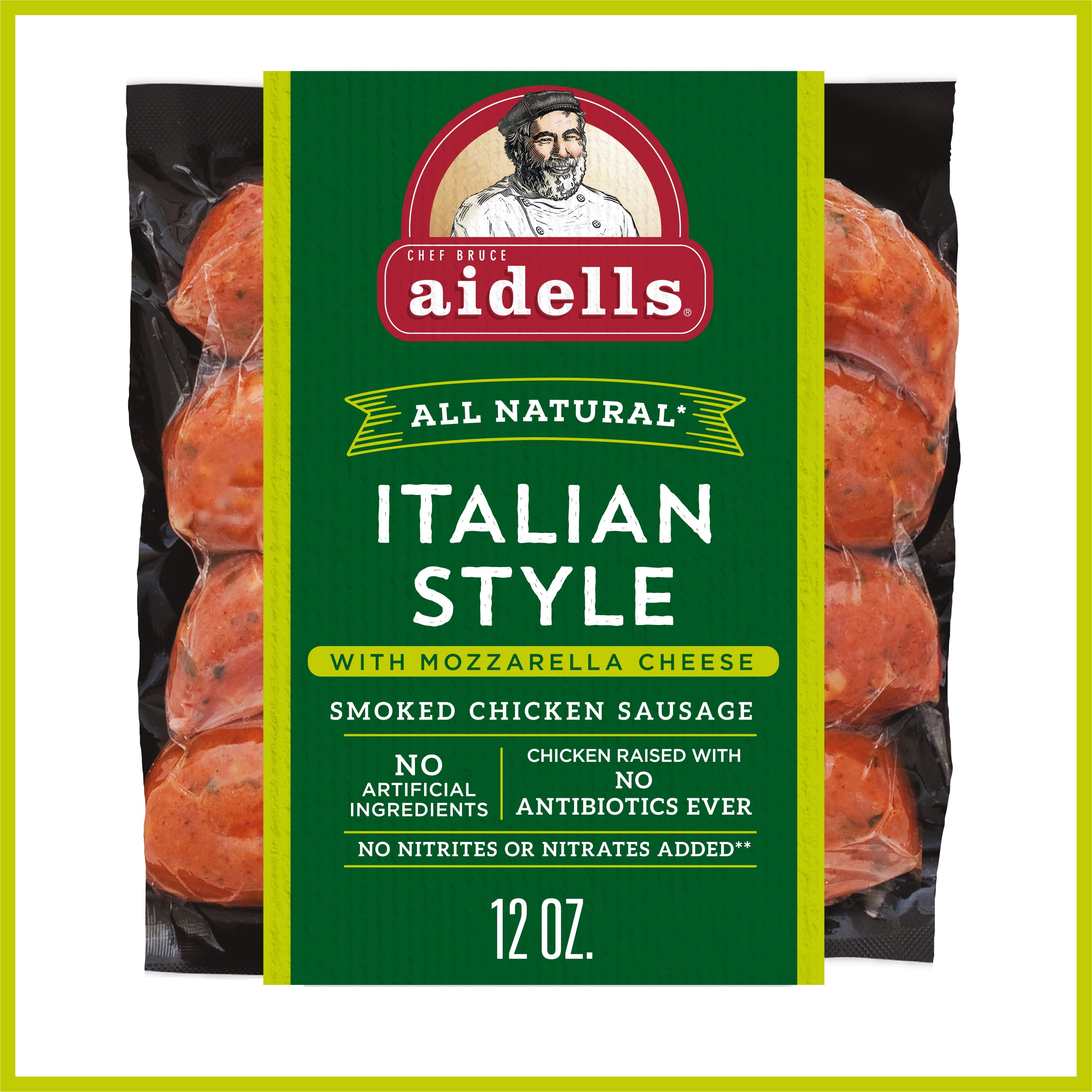 Aidells Italian Style Smoked Chicken & Mozzarella Sausage Links, 4 Ct