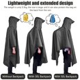thumbnail image 4 of FNNMNNR Waterproof Rain Poncho Lightweight Reusable Raincoat Hooded Rainwear with Grommetsfor Outdoor Activities  Hiking, 4 of 9