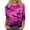 1-Purple Pink-30309aa, variant on Trgacdwlo 1776-2026 250th Anniversary Women's Shirt Quarter Sleeve Womens 4th of July Tops Freedom Color Block Womens T Shirts