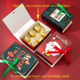 thumbnail image 4 of Caja de dulces con estampado de Papá Noel y Snow Man para niños, recuerdo de fiesta de Navidad, rojo, verde, doblado, decoración de Año Nuevo, 20/50/100 piezas, 4 of 4