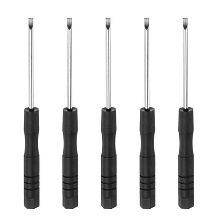 

Uxcell Mini Slotted Screwdriver 2.0mm Flat Head for Watch Eyeglasses Electronics Repair 5 Pack