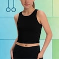 thumbnail image 2 of KyCheLot Girls Crew Neck Tank Tops Backless Solid Color Sleeveless Short Clothes Fitted Racerback Tank Tops, 2 of 7