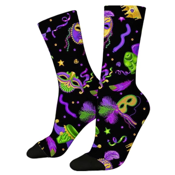 CYSFASHION Carnival Winter Socks for Women Cute Winter Clothing Ankle Cozy Ankle Unisex Warm Socks Black