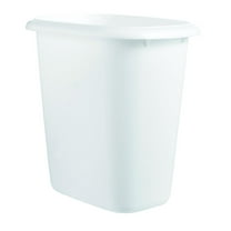 Rubbermaid FG295300WHT 6 Quart White Vanity Wastebaskets