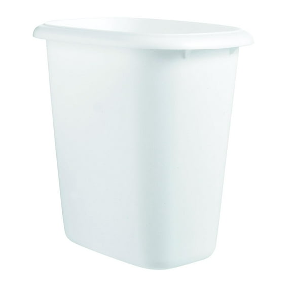 Rubbermaid FG295300WHT 6 Quart White Vanity Wastebaskets