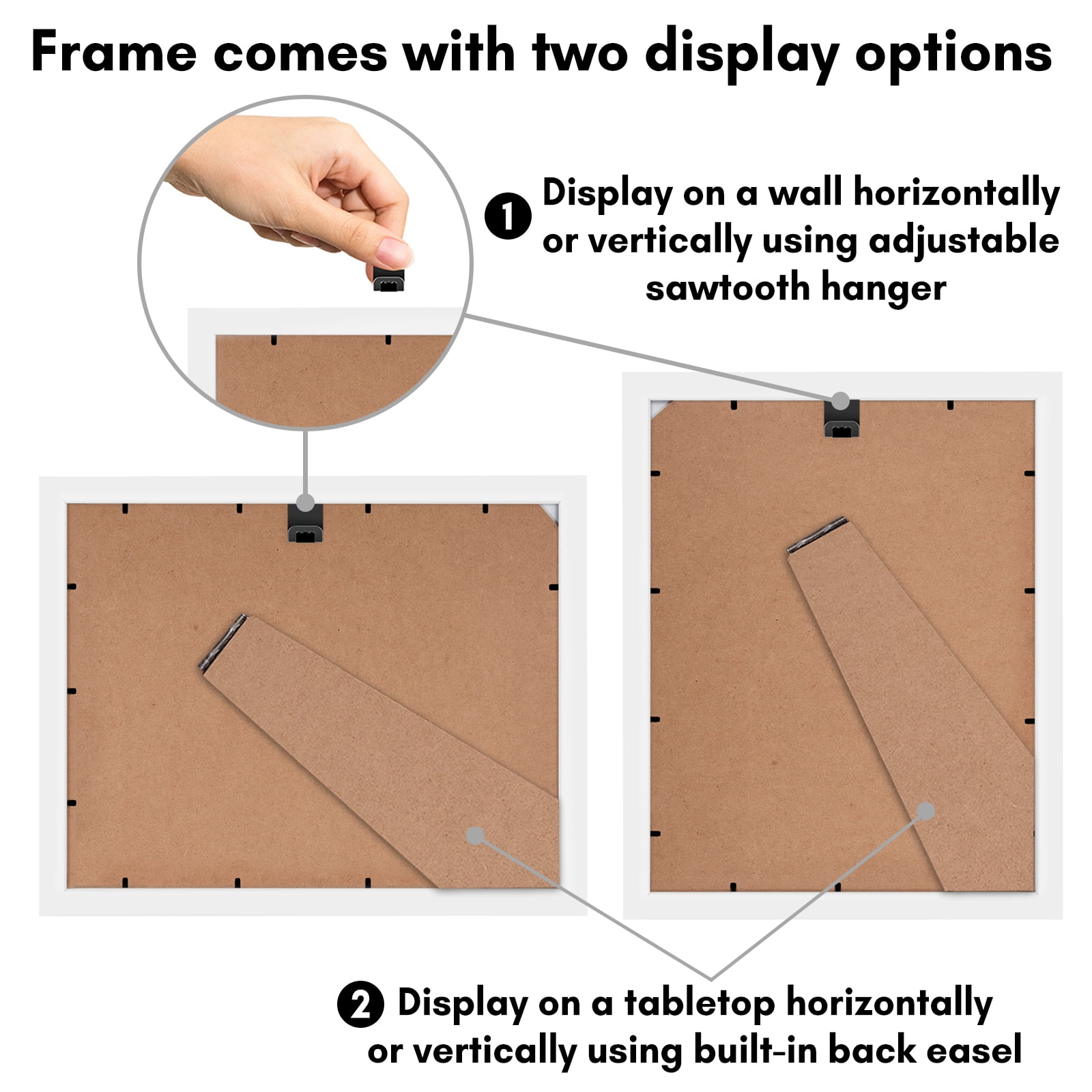 Americanflat 9x12 Picture Frame with Shatter-Resistant Glass with 6x8 Mat Display Photo Signature - White