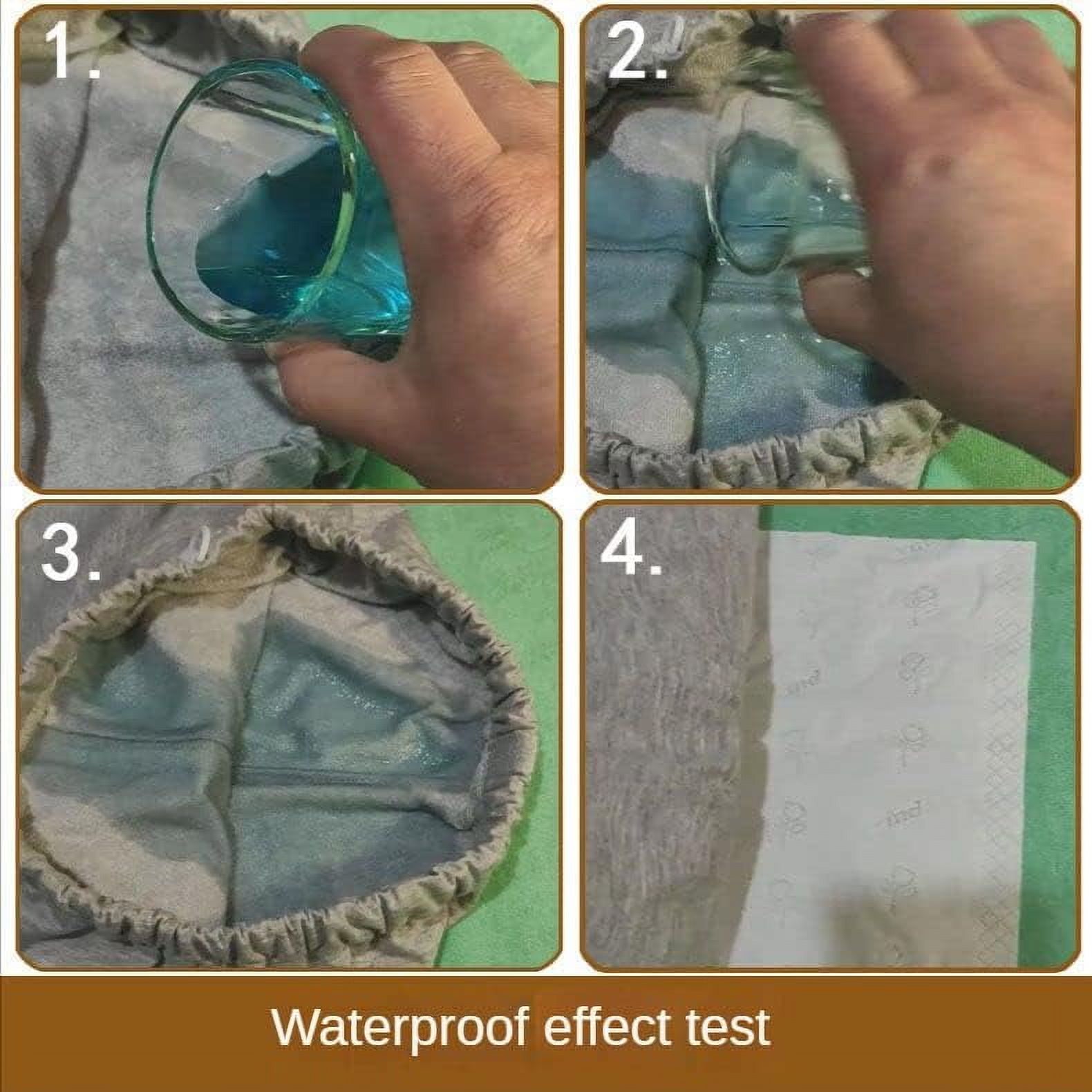 Waterproof Diaper Pants for The Elderly, Leak-Proof Long Pants, Washable Cotton, Adult Urine Pads,Paralyzed, Bedridden Men Women (Blue,Large)
