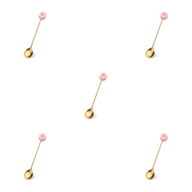 Yuarrent Vajilla adorable de estilo de dibujos animados portátil reutilizable lavable de acero inoxidable vajilla cubiertos donut cuchara rosa Type2 NO2