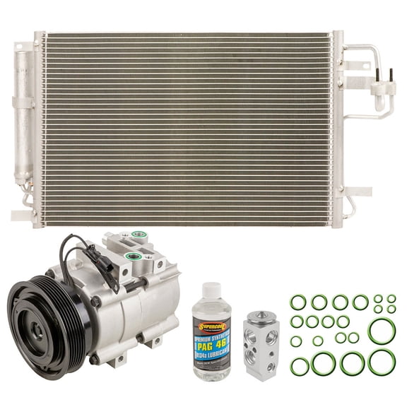 For Hyundai Tucson 2005 AC Compressor w/ A/C Condenser & Repair Kit - BuyAutoParts