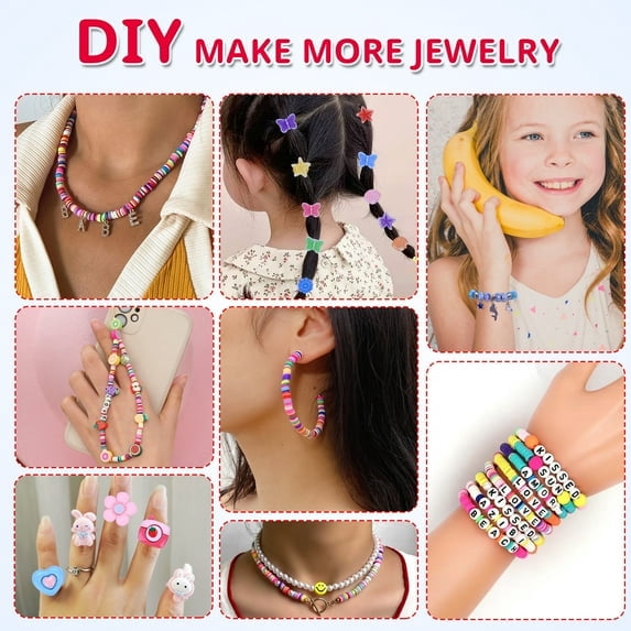 Unicorn Jewelry Activity Kit Clay Beads Bracelet Making 3200 Pieces