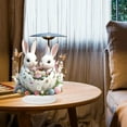 thumbnail image 3 of Easter Decoration Spring Easter Centerpieces Easter Bunny Decoration Easter Table Centerpiece Tiered Tray Decor, Acrylic 2D Bunny Eggs Table Sign for Spring Home Decor Easter Party Supplies, 3 of 8