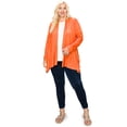 thumbnail image 4 of Moa Collection Women's Plus Size Casual Long Sleeve Drape Open Front Cardigan, 4 of 6