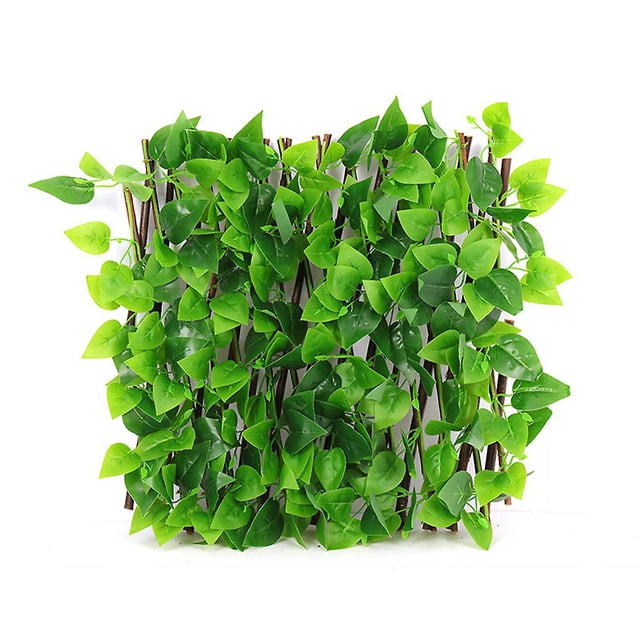 Valla extensible para jardín, pantalla de privacidad para balcón, Patio, Panel decorativo de valla de hiedra sintética para exteriores, setos artificiales