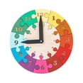thumbnail image 2 of Wooden Shape Color Sorting Clock for Kids Teaching Time Number Blocks Puzzle Stacking Sorter Early Educational Toy Gift for Boys and Girls, 2 of 9