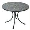 Home Styles Stone Harbor Outdoor Tile Top Dining Table, Black/Slate