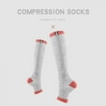 thumbnail image 2 of Final Clearance! 1 Pairs Zipper Compression Socks Sport Toeless Zip Easy on off for Men Women, Gray, S, 2 of 5