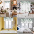 thumbnail image 5 of Eucalyptus Leaves Valance Curtain Sage Green Window Valances Rod Pocket Short Curtains Window Treatments for Kitchen Bedroom Bathroom Laundry 42" x 12", 5 of 9