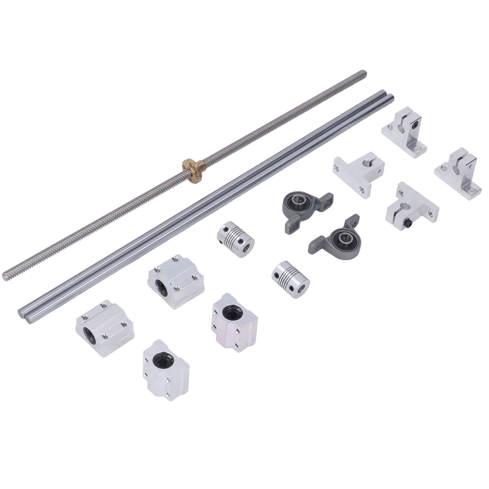 Kit Vis à Billes T8 + Rails Linéaires Pour Imprimante 3D/CNC - Longueur 350mm (Choisissable) - Avec Paliers Et Supports