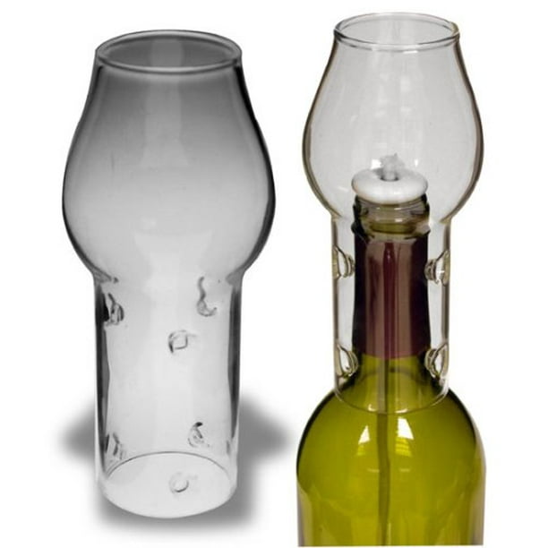 National Artcraft Flame Protector Glass Chimney For Wine Bottle Oil