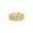 Gold, variant on Titanium Mens Luxury Engagement Ring Comfort Fit Band Statement CZ Jewelry With White Gift Box Packaging