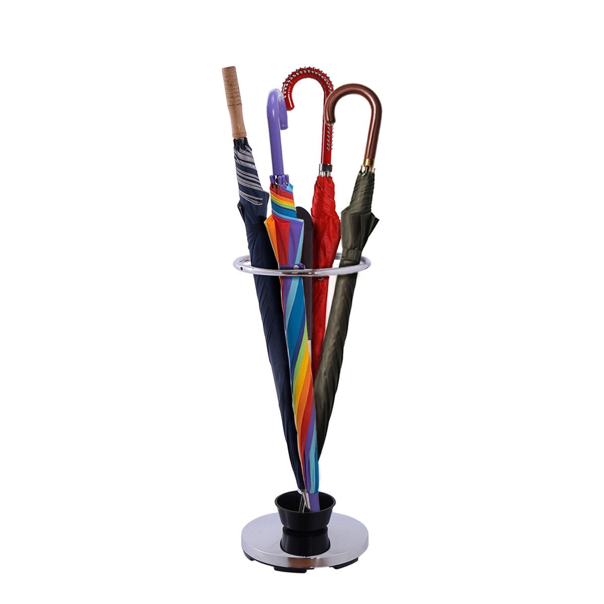 Freestanding Wooden Umbrella Holder Organizer Rain Rack Home Office