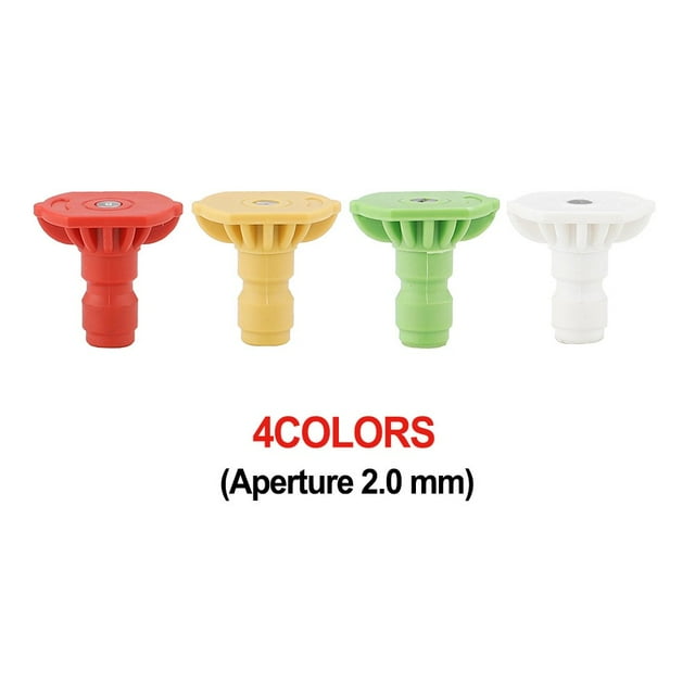 GLFILL 4 Pcs Embouts de Pulvérisation de Laveuse à Pression 1/4 Po Buses Kit Haute Puissance Ensemble à Connexion Rapide 2,0 mm (120)
