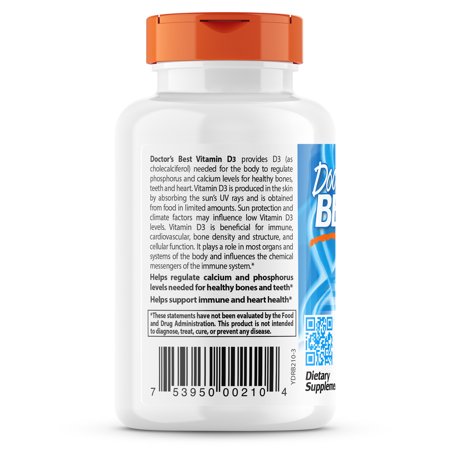 ドクターズベスト ビタミンD3 2000IU (50mcg) 180粒 ソフトジェル Doctor's Best Vitamin D3 サプリメント ビタミン ビタミンD-3 ビタミンサプリ