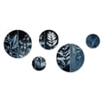 thumbnail image 2 of Designart "Retro Wildflowers In Shades Of Blue V" Floral Metal Wall Art Set of 5 Piece, 2 of 5